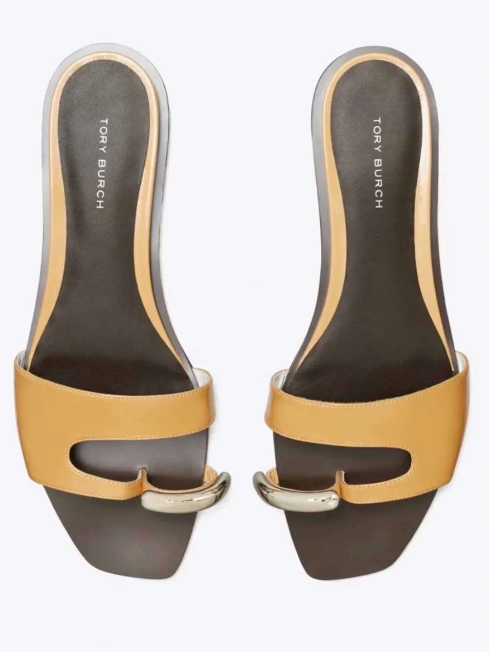 💚💚Tory Burch Pierced Slide Sandals in Cantucci/Silver